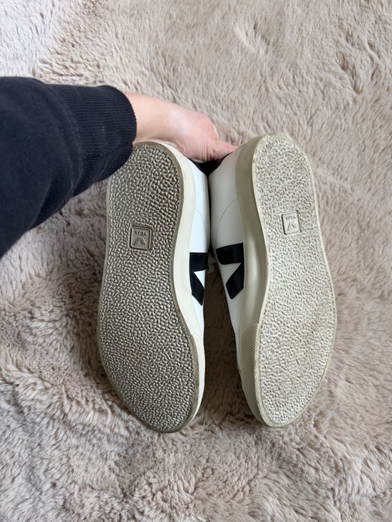 Women’s Veja Campo Tennis Sneaker Black White Size 7 - Picture 7 of 9